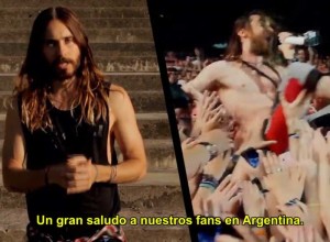 Jared Leto y un saludo muy especial a los fans argentinos de Thirty Seconds To Mars