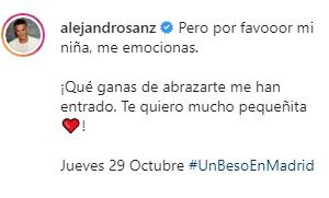 El mensaje de Tini Stoessel que conmovió a Alejandro Sanz