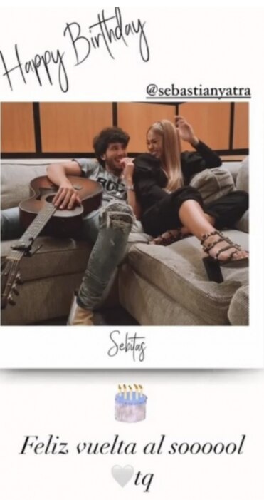 Danna Paola felicitó a Sebastián Yatra por su cumpleaños.