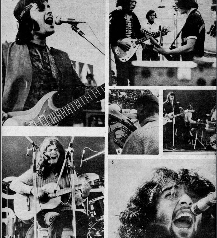 Fotos del B.A.Rock en la revista Pelo.