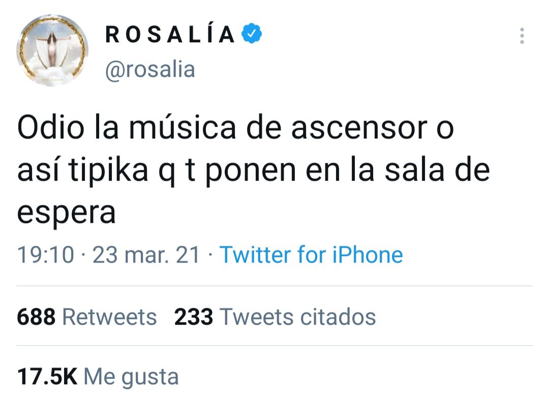 El tuit de Rosalía.