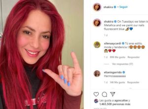 Shakira mostró su fanatismo por Metallica en las redes sociales