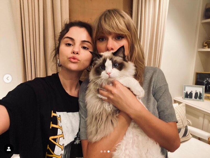 Selena Gomez en la casa de su amiga Taylor Swift.