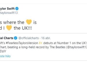 Taylor Swift rompió un récord que tenían los Beatles