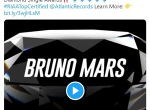 Bruno Mars es el primer artista en tener cinco certificaciones Diamante