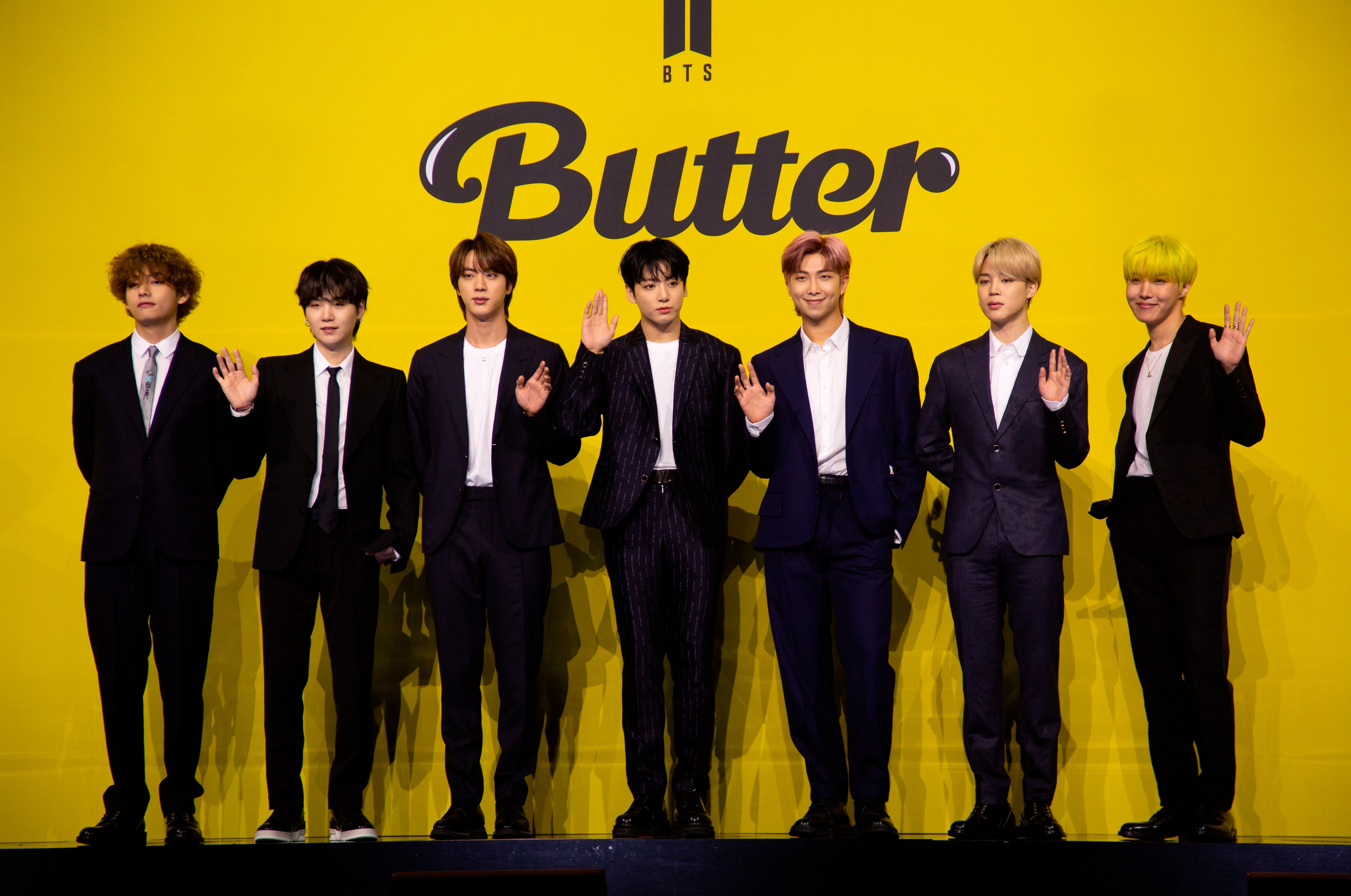 Los integrantes de BTS posando en la conferencia de prensa de "Butter" EFE/EPA/JEON HEON-KYUN
