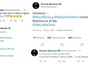 Ricardo Montaner confirmó que Tini Stoessel volvió con Sebastián Yatra, pero luego se arrepintió