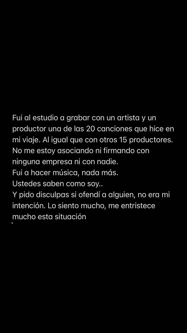 Segunda parte del descargo de María Becerra. (Foto: Instagram/@maria_becerra22)
