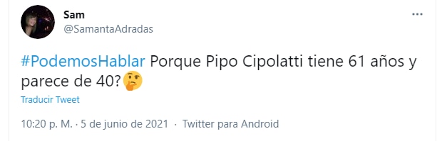 Pipo fue tendencia en Twitter. (Foto: Captura Twitter/@SamantaAdradas)