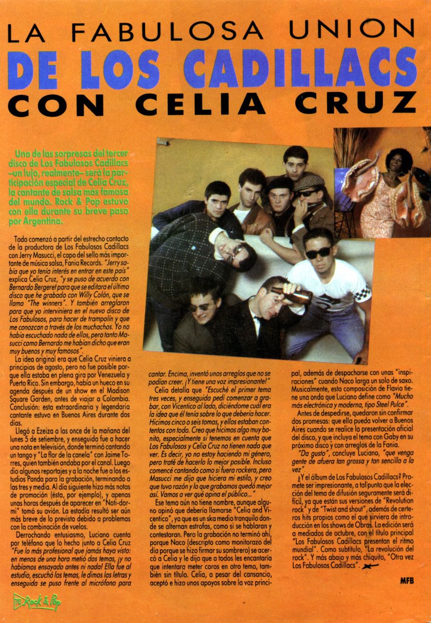 Nota publicada en la revista Rock&Pop;.