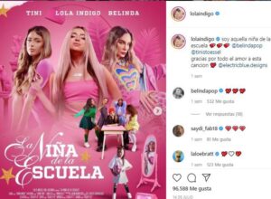 Lola Índigo, Tini Stoessel y Belinda nos cuentan cómo nació la idea de grabar juntas “Niña de la escuela”