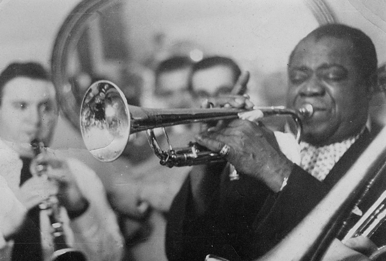 Louis Armstrong tocando en Buenos Aires (Foto: Claudio Parisi).