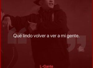 L-Gante volvió en caravana al Barrio Bicentenario y brindó un show multitudinario