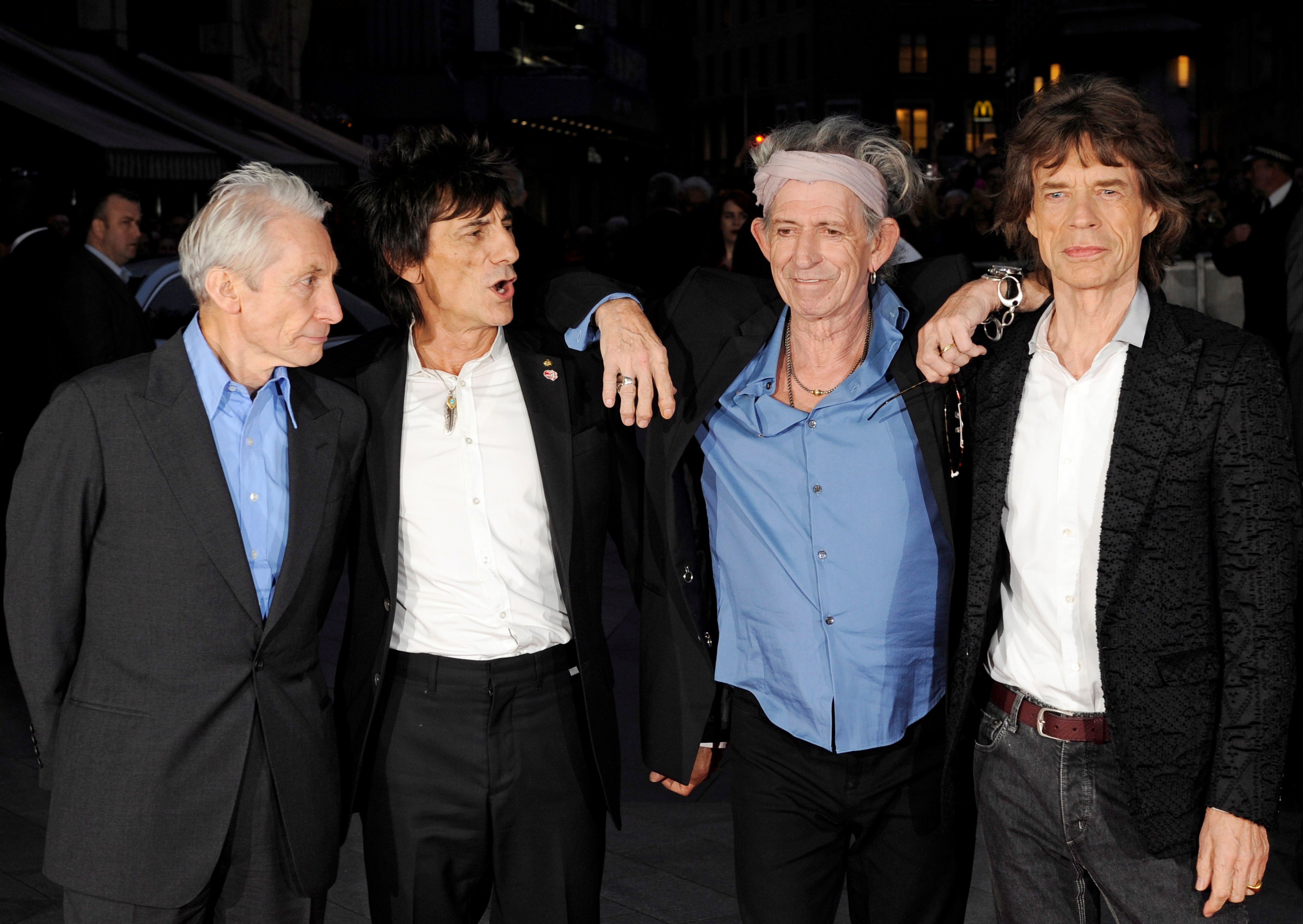 Los Rolling Stones celebrando sus 50 años. 