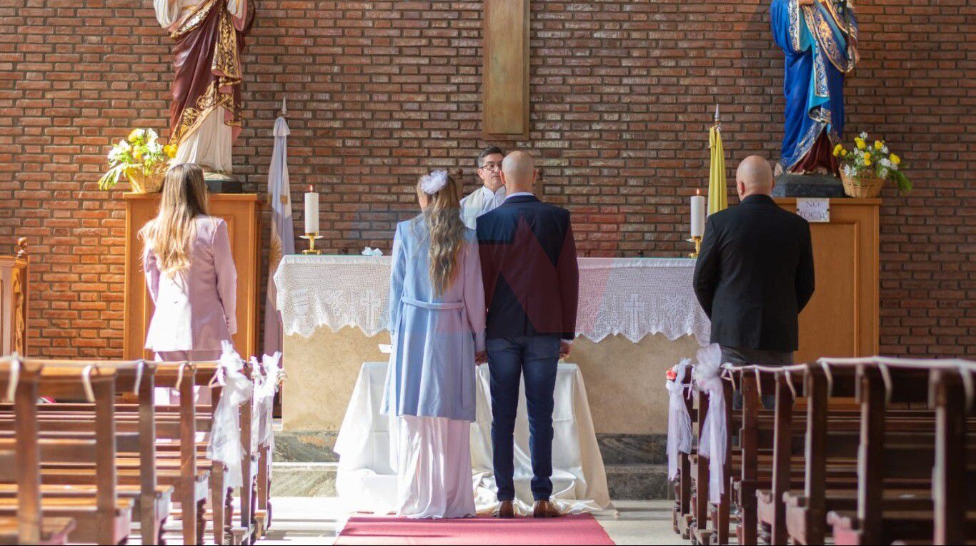 Panorámica del casamiento de Abel Pintos y Mora Calabrese (Foto: Camila Cammarata).