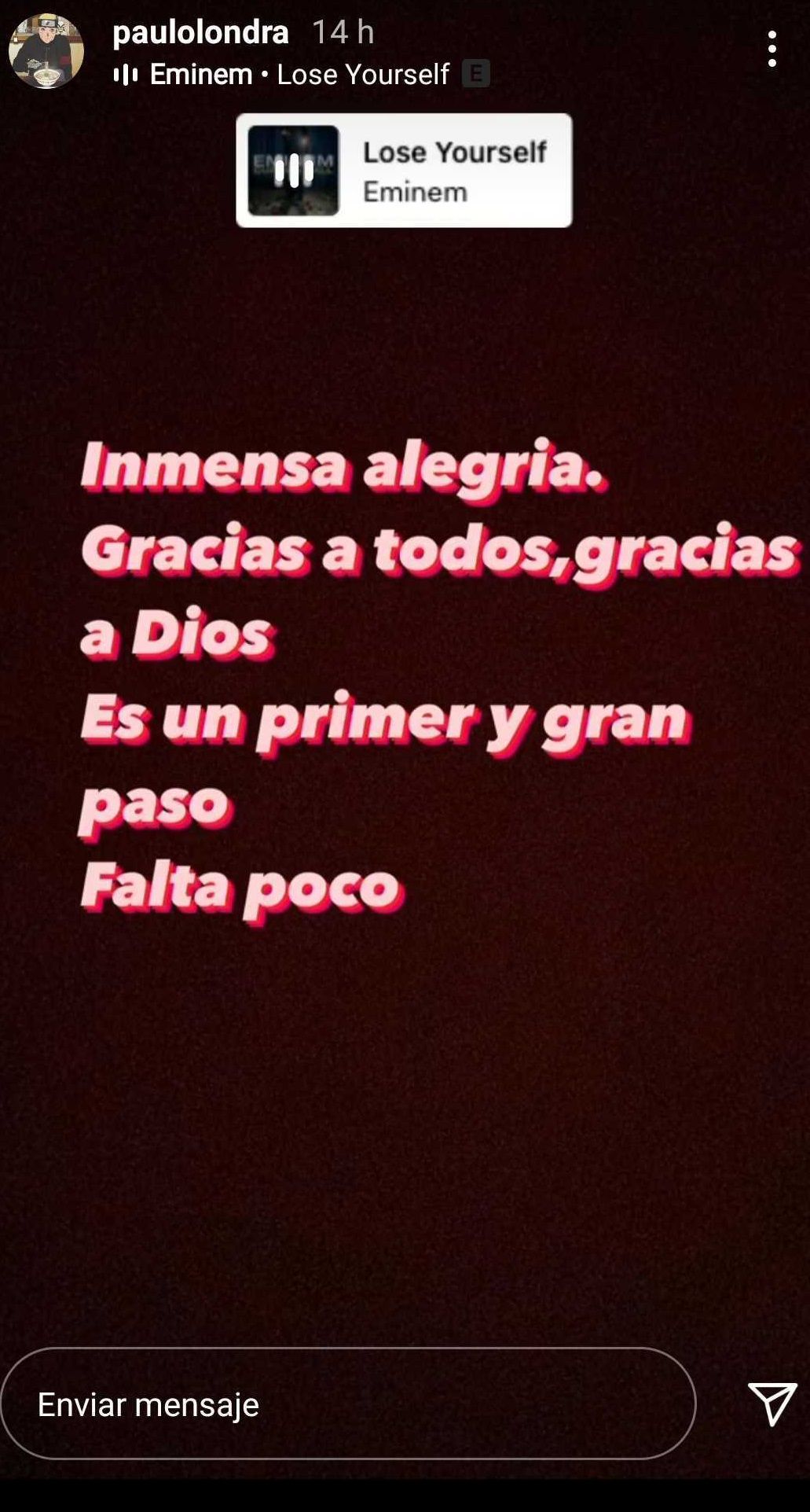 El mensaje de Paulo Londra luego de que se viralizara que habría ganado el juicio contra Big Ligas. (Foto: instagram/paulolondra).