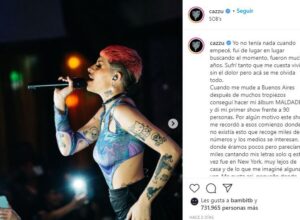 Cazzu brilló en un importante escenario de Nueva York y se abrió en un emotivo posteo: “Sufrí tanto que me cuesta vivir sin el dolor, pero acá se me olvida todo”