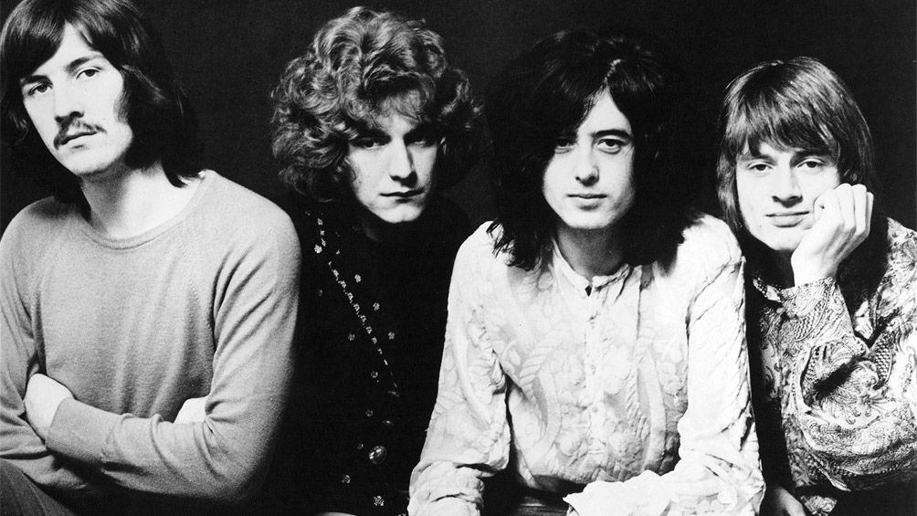 La banda Led Zeppelin en sus comienzos (Foto: Telam)