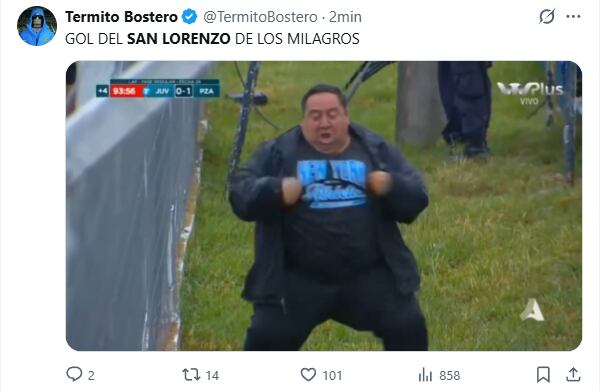 Los mejores memes del partido entre River y San Lorenzo (Fuente: X)