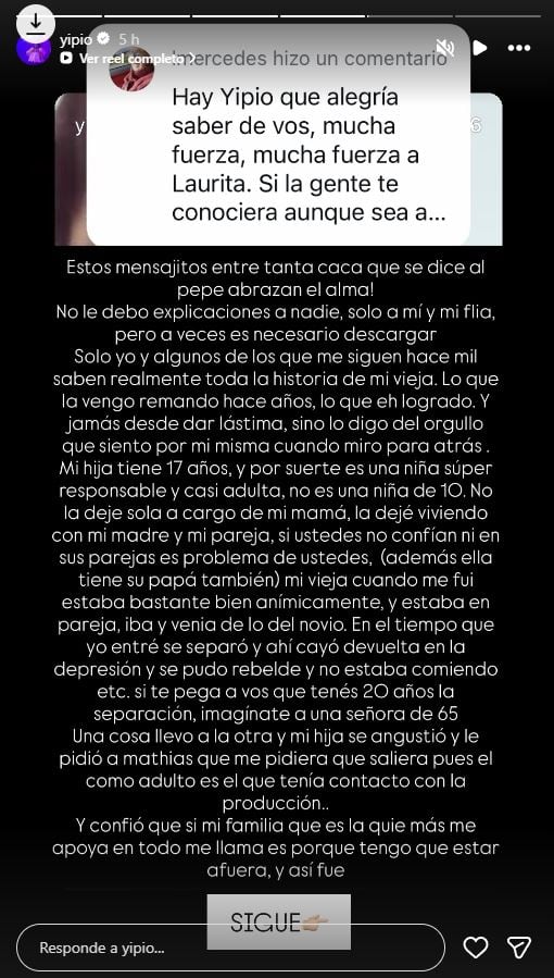 Yipio escribió un par de posteos extensos en las redes. (Foto: Instagram/yipio)