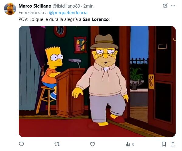 Los mejores memes del partido entre River y San Lorenzo (Fuente: X)