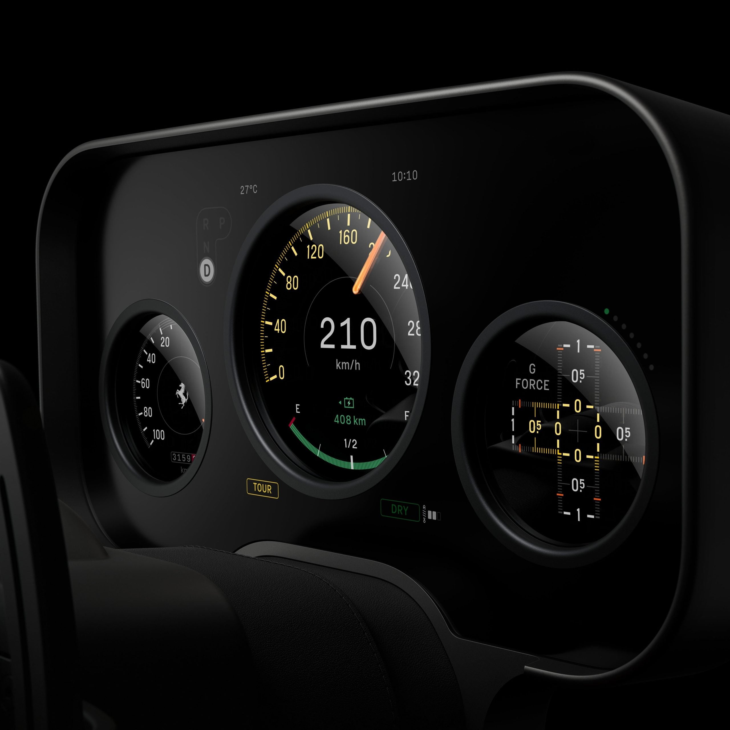 Tablero del Luce 100% eléctrico. Foto: Ferrari.
