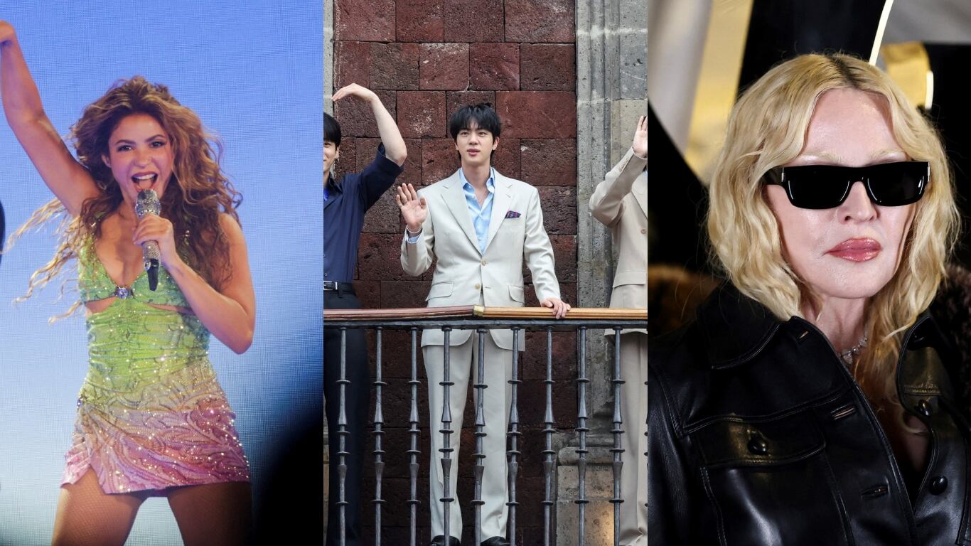 Shakira, BTS y Madonna cantarán en la final del Mundial (Fotos: Reuters).