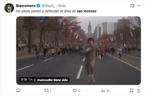 Los mejores memes del partido entre River y San Lorenzo (Fuente: X)
