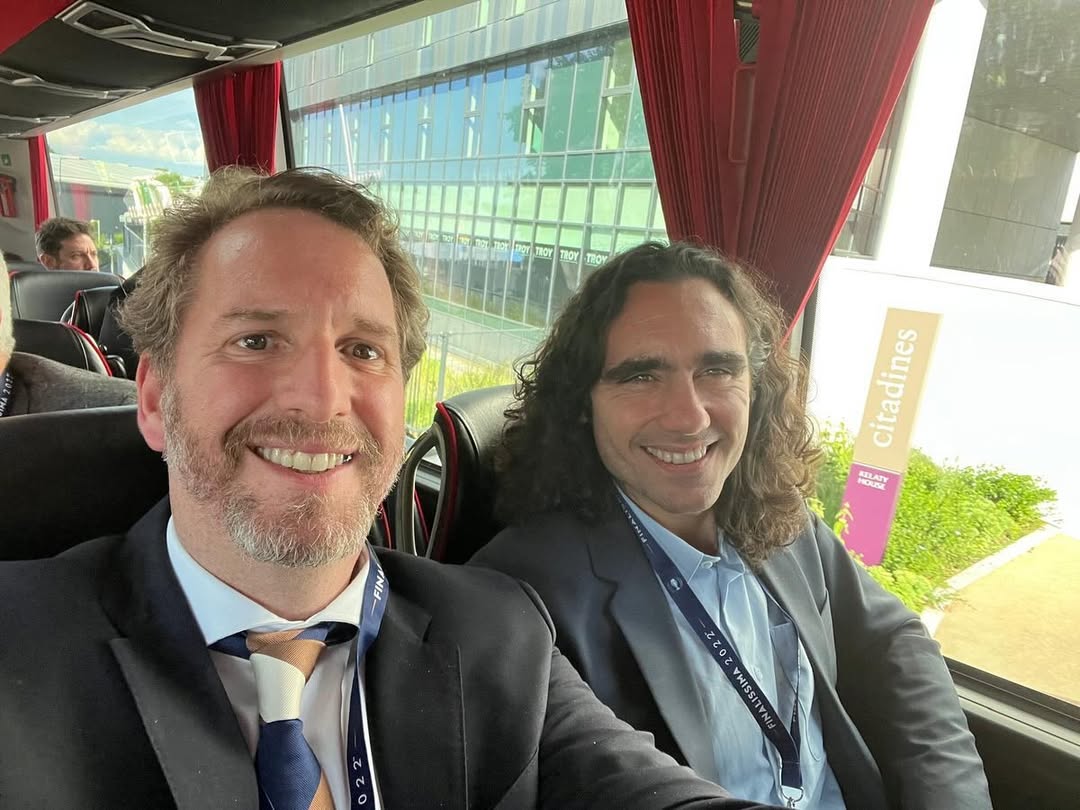 Martin Ink junto a Juan Pablo Sorín. El empresario comenzó en el mundo del fútbol en 2007. (Martin Ink ig)