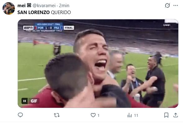 Los mejores memes del partido entre River y San Lorenzo (Fuente: X)