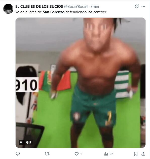 Los mejores memes del partido entre River y San Lorenzo (Fuente: X)