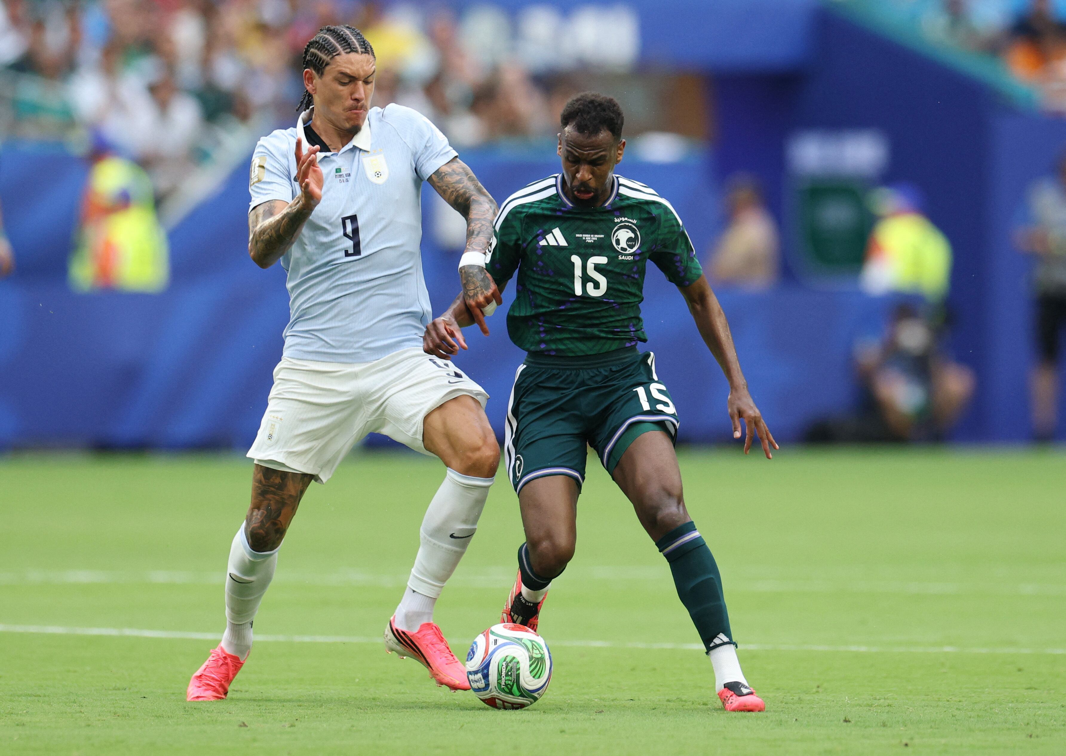 Arabia Saudita vs Uruguay por la fase de grupos del Mundial 2026 del 2026.