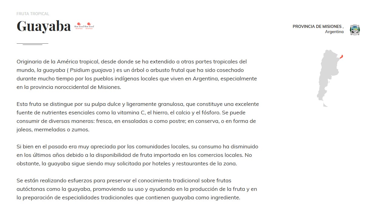 La revista Taste Atlas hizo una reseña de la guayaba. (Captura: tasteatlas.com)