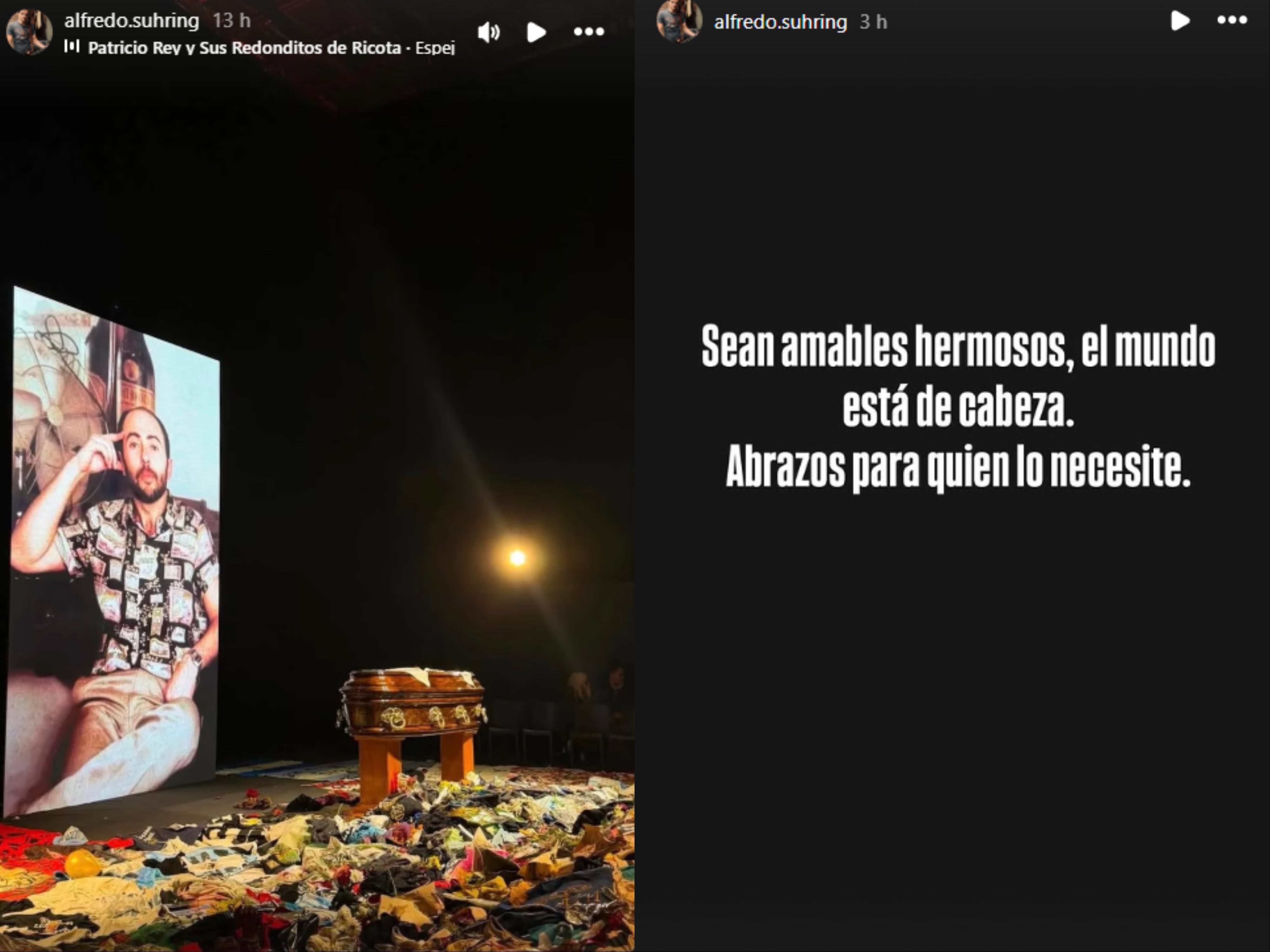 Las publicaciones que compartió Alfredo Suhring, encargado de la comunicación de Skay Beilinson. (Foto: Instagram / alfredo.suhring)