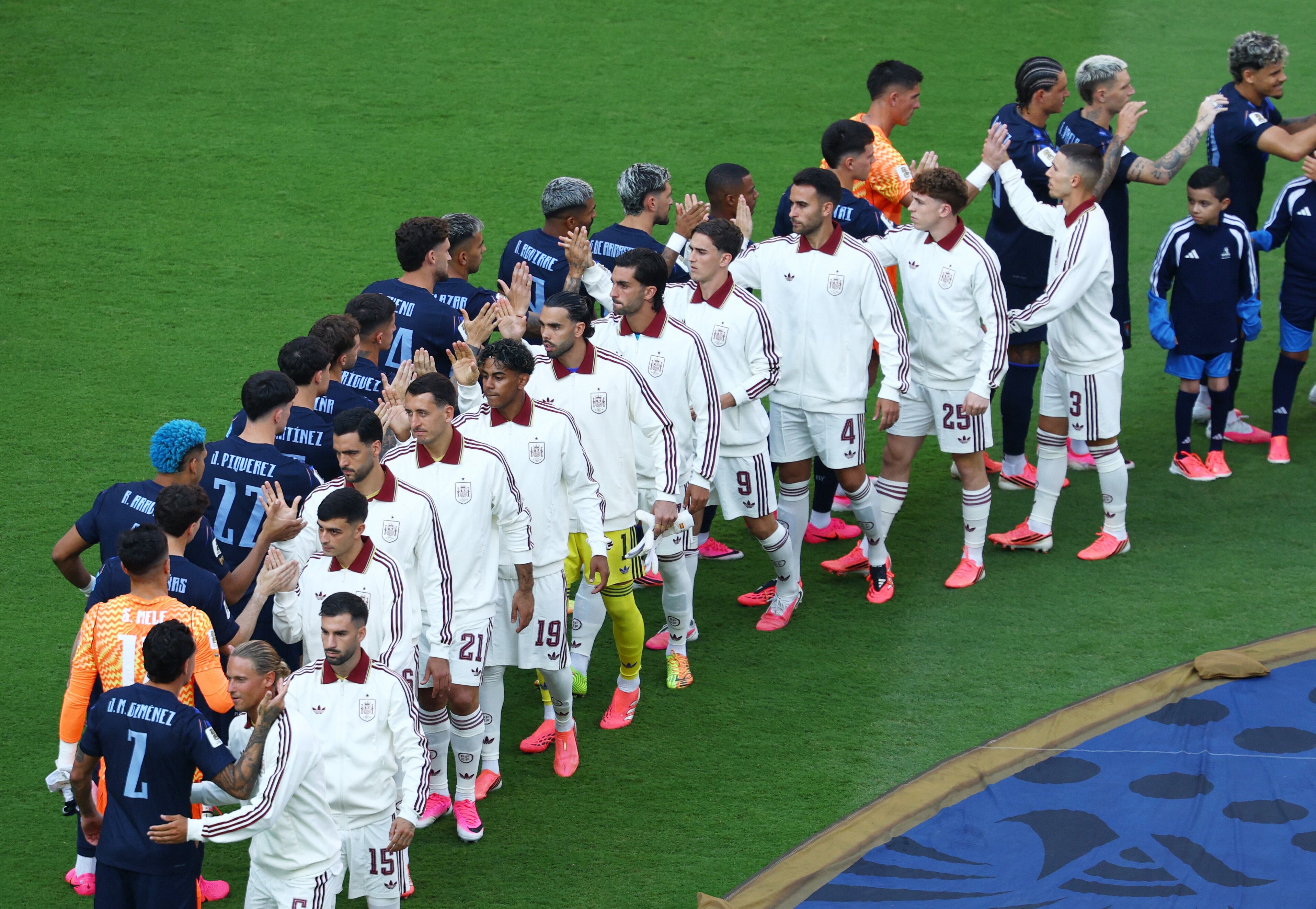 Uruguay vs España por la fase de grupos del Mundial 2026 del 2026.