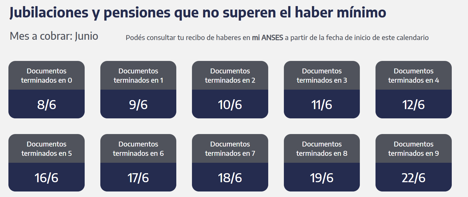 Quiénes reciben hoy las jubilaciones y pensiones (Captura: ANSES)