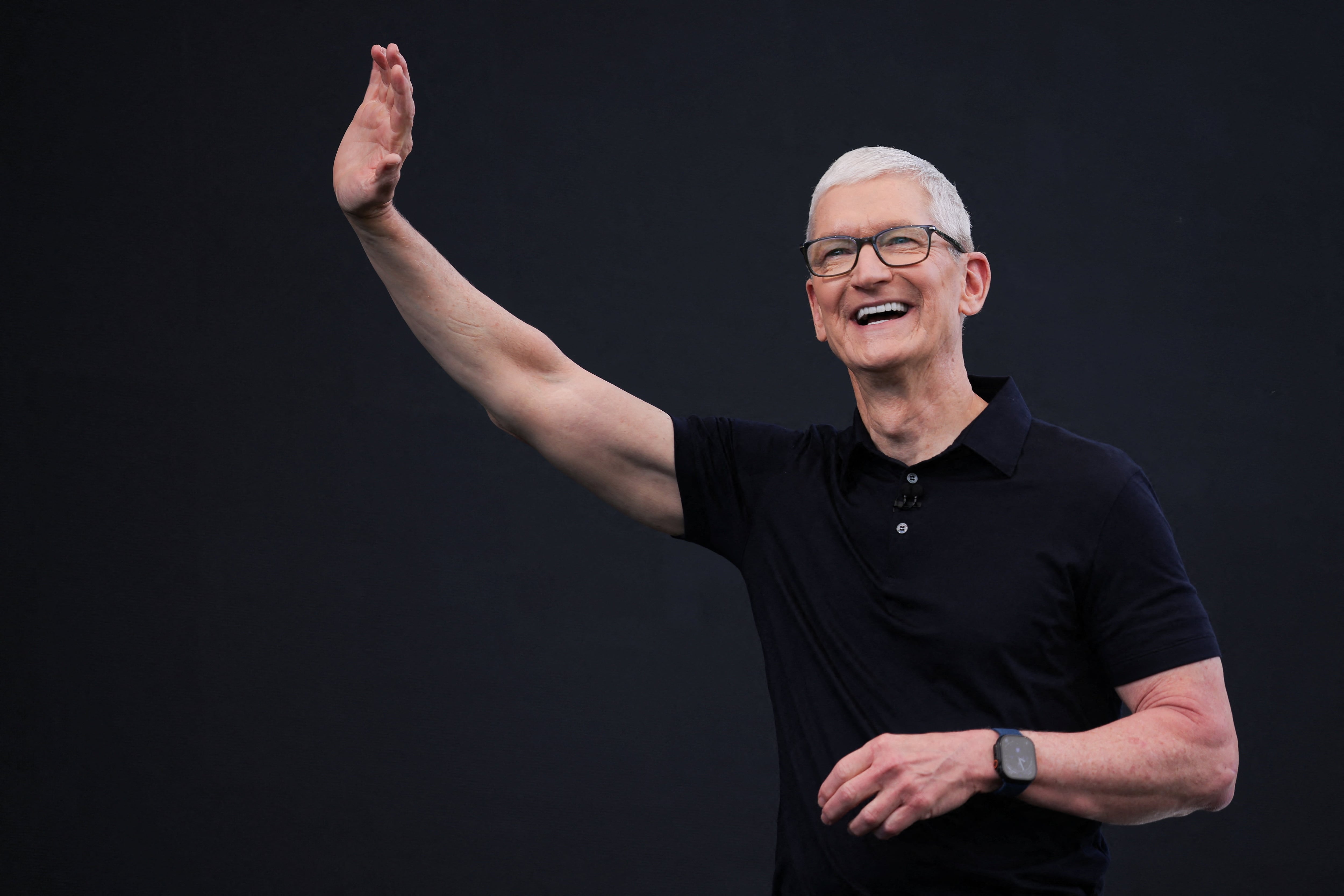 Tim Cook, en su última WWDC como CEO de Apple. (Foto: Reuters/Carlos Barria)