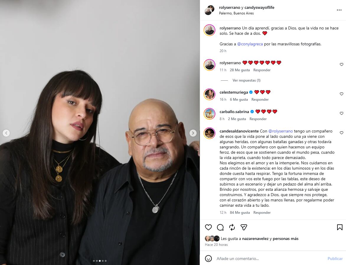 Roly Serrano habló de su romance con Candelaria. (Foto: Captura Instagram /rolyserrano)