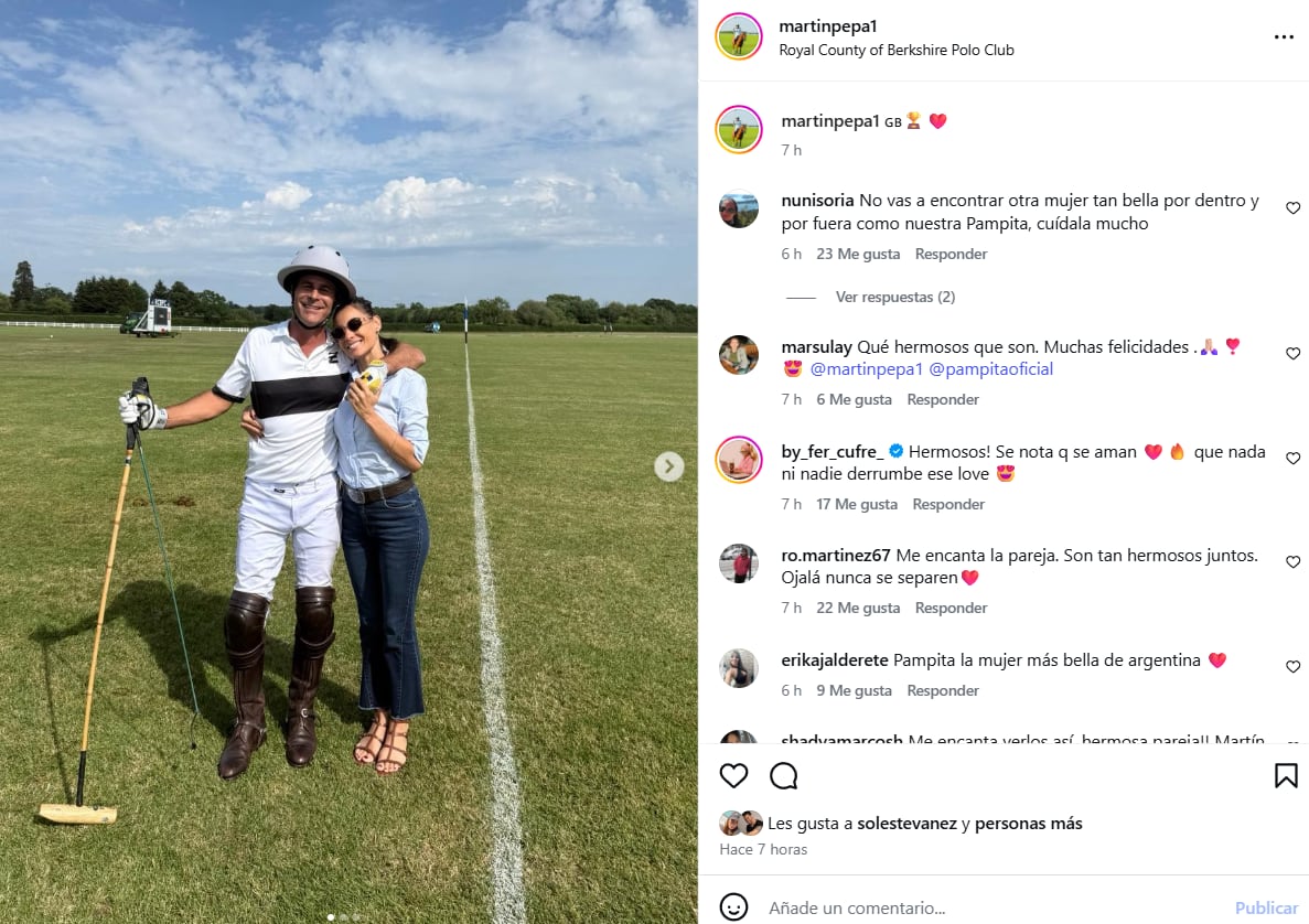 Pampita y Martín Pepa se muestran enamoradísimos. (Foto: Instagram /martinpepa1)
