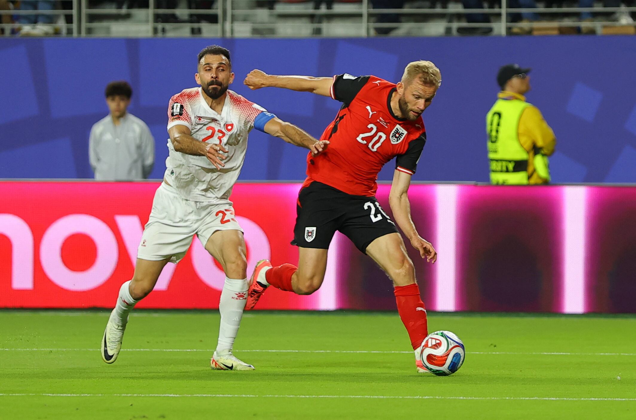 A sus 28 años, Laimer está disputando la primera Copa del Mundo de su carrera y reconoció que vive el torneo con una emoción especial. (Foto: REUTERS/Carlos Barria)