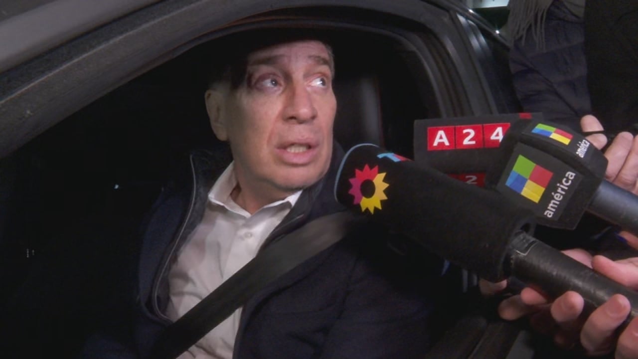 Santilli a la salida de la Quinta de Olivos. (Foto: captura TN)