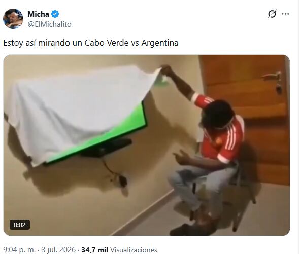 Los mejores memes de la victoria de Argentina contra Cabo Verde. (Foto: X - ElMichalito)