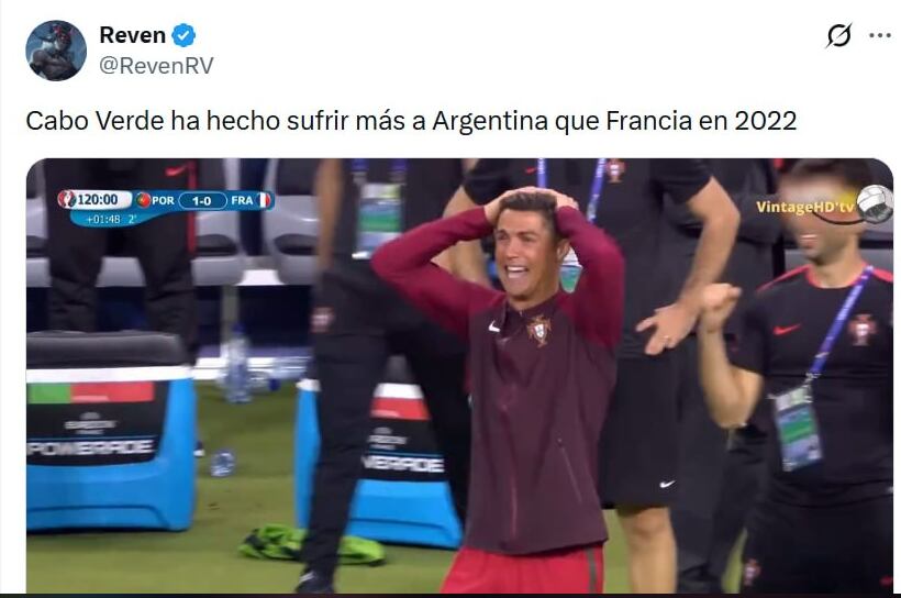 Los mejores memes de la victoria de Argentina contra Cabo Verde. (Foto: X - RevenRV)