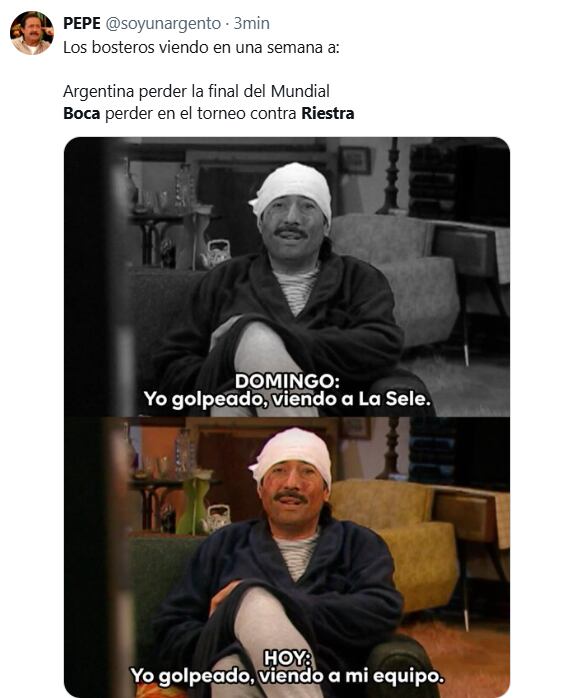 Los mejores memes tras la derrota de Boca ante Deportivo Riestra por el Torneo Clausura (Foto: X).