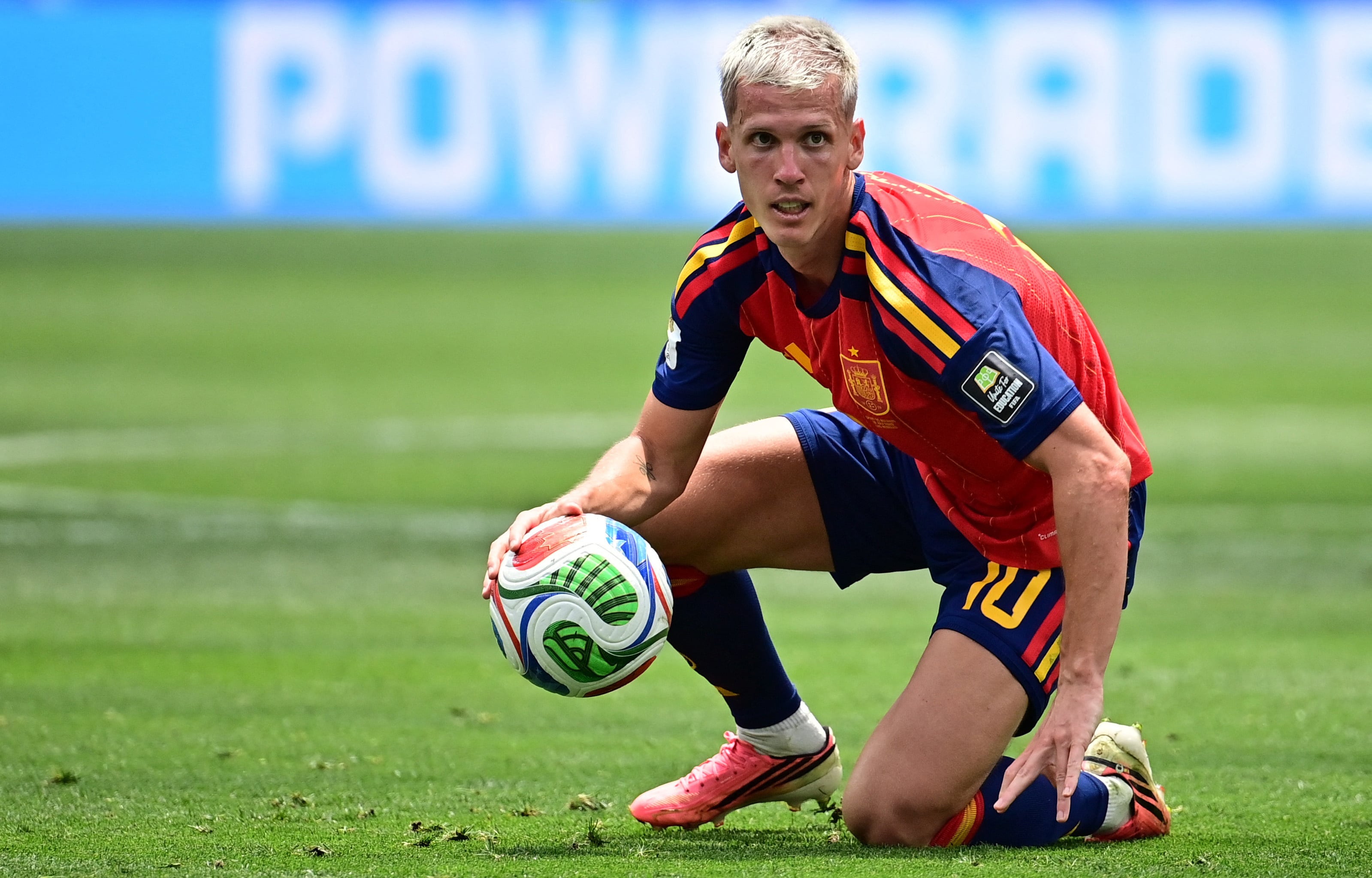 Dani Olmo, el dueño de la 10 en España, en el partido de cuartos de final del Mundial 2026 contra Bélgica. Foto: Reuters/Gary Vasquez