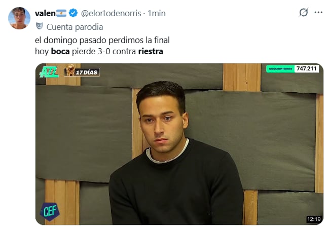 Los mejores memes tras la derrota de Boca ante Deportivo Riestra por el Torneo Clausura (Foto: X).