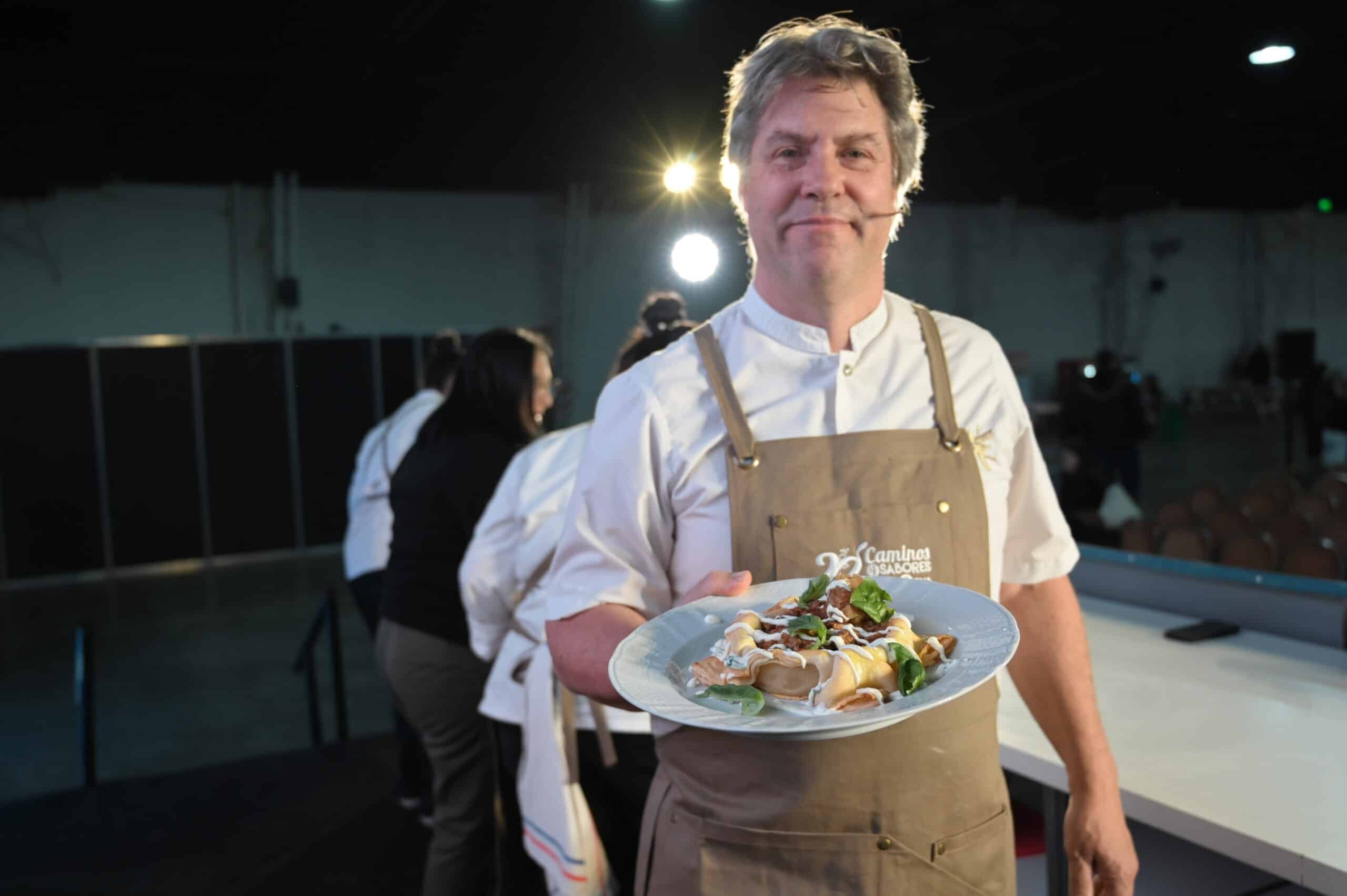 Martin Molteni presento una empanada abierta de cordero patagónico (Foto: Caminos y Sabores)