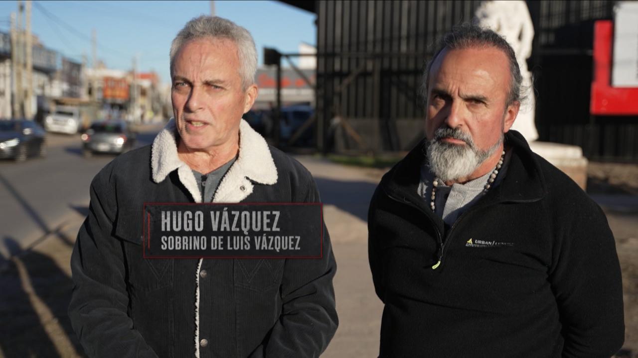 Los sobrinos de la víctima, Hugo y Horacio Vázquez. (Foto: Telenoche)
