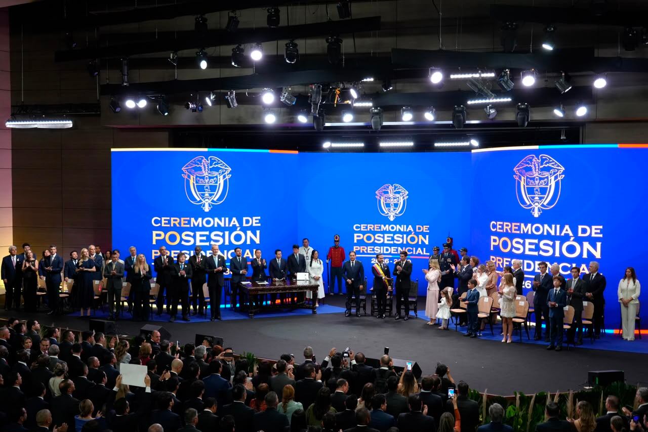 El acto se realizó en la Arena de la Universidad de Santiago de Cali, en la ciudad de Cali. (Foto: Presidencia)