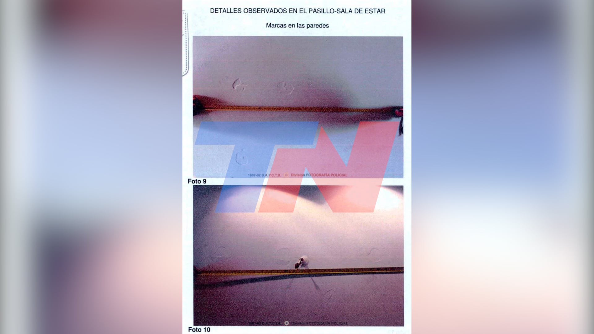 Material peritado. (Foto: TN)